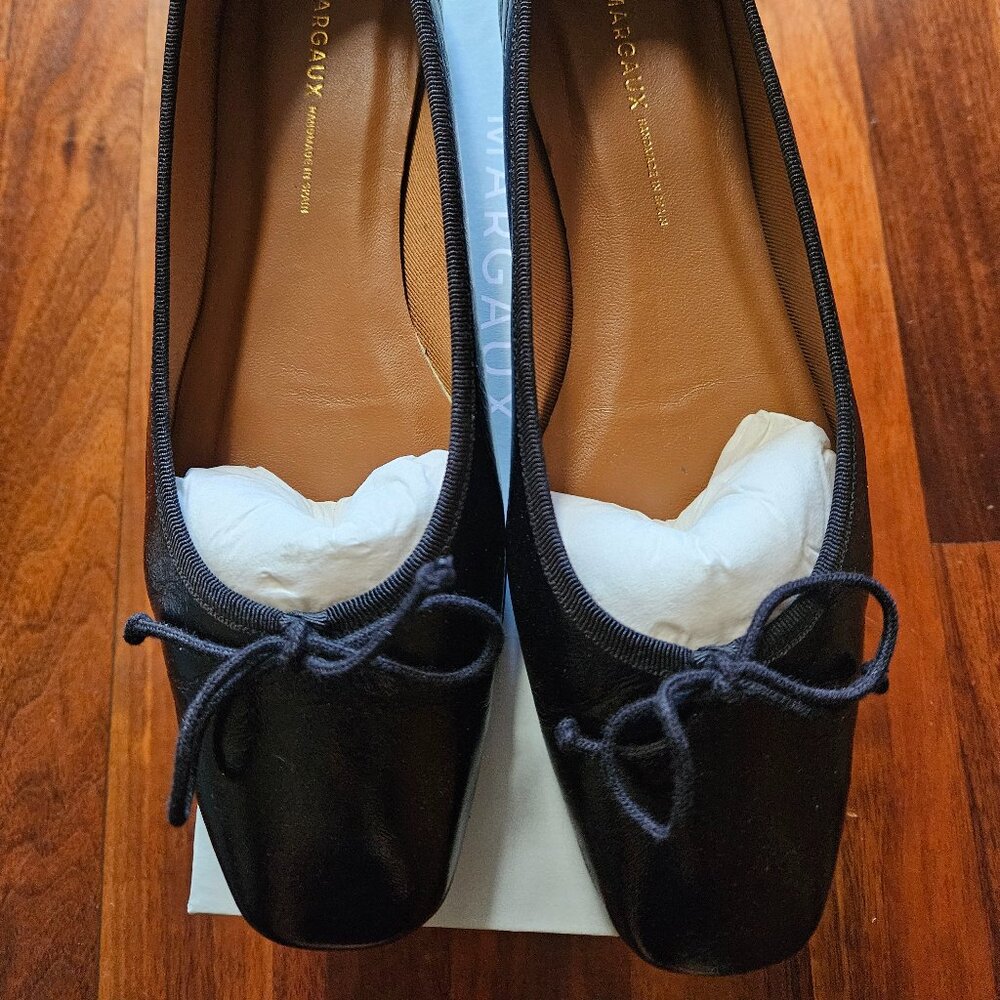 Margaux The Fonteyn Crinkle Gloss Nappa Black Size 37 EUC